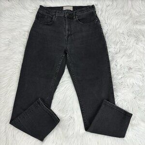 Everlane Women's Black The High Waist Straight Ankle Minimalist Jean W28/L25